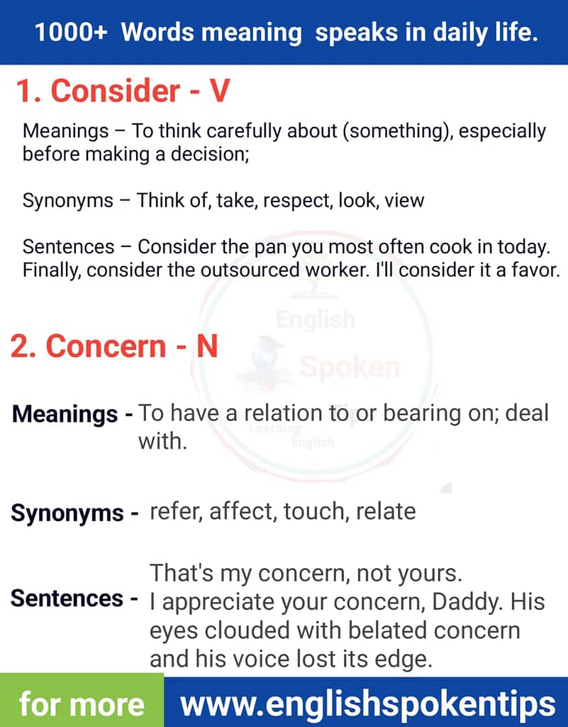 Common word meaning in English